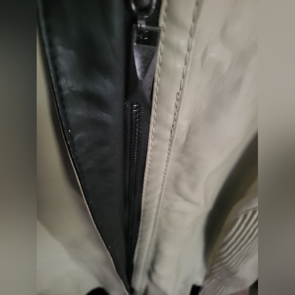 THERAPY Beige Jacket Winter Faux Leather Lined Comfy 2x Plus - Picture 5 of 14